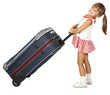 Child pulls luggage
