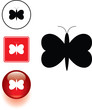 butterfly with heart shaped wings symbol sign and button butterfly with heart shaped wings symbol sign and button