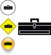 closed toolbox symbol sign and button closed toolbox symbol sign and button