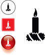 christmas candle symbol sign and button christmas candle symbol sign and button