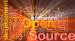 Open source background concept glowing