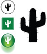 cactus symbol sign and button cactus symbol sign and button