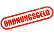 Grunge Stempel rot ORDNUNGSGELD