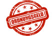 Sternen Stempel rot ORDNUNGSGELD