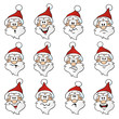 Illustration: Santa Emoticons Santa Emoticons