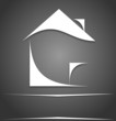 logo immobilier design sur fond gris