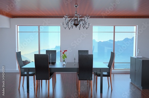 Illustration: Contemporary Loft Dining Room Contemporary Loft Dining Room