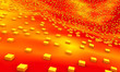 Hintergrund - 3D Welle mit Würfel gelb rot Hintergrund - 3D Welle mit Würfel gelb rot