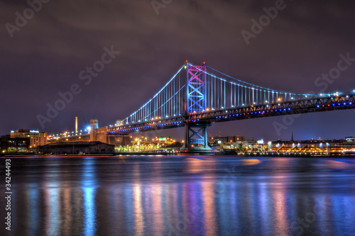 Photo: Benjamin Franklin Bridge at Night Benjamin Franklin Bridge at Night