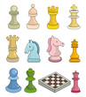 cartoon chess isolated
