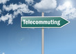 Signpost "Telecommuting"