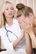 doctor and crying patient