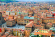 Italy, Bologna main square aerial view from Asinelli tower Italy, Bologna main square aerial view from Asinelli tower