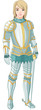 Young knight holding a sword