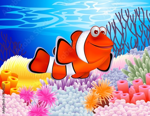Vector: clown fish cartoon clown fish cartoon