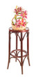 Basket with lilies on a chair
