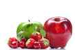 Summer fresh fruits isolated on white