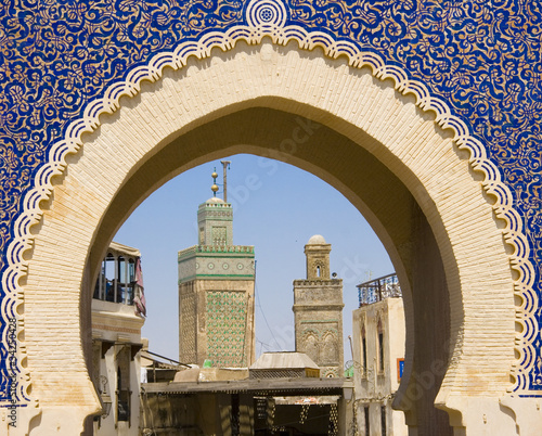 Photo: La porta blu medina di Fes La porta blu medina di Fes