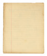vieille page de cahier d'écolier