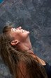 Photo: profile portrait of beautiful smiling woman profile portrait of beautiful smiling woman