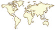 Burned world map