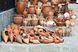 Clay pots and amphoras in Nesebar, Bulgaria Clay pots and amphoras in Nesebar, Bulgaria