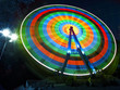 Ferris wheel rotates at night Ferris wheel rotates at night