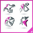 Pink company signs. Pink company signs.