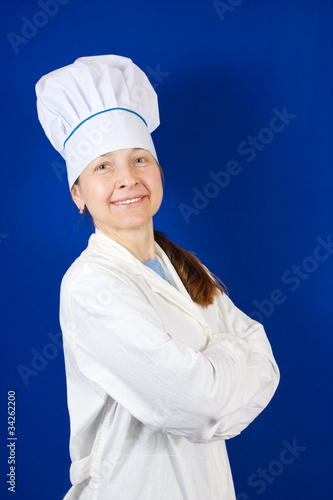 Photo: Portrait of senior female cook Portrait of senior female cook