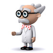 3d Mad Scientist reaches out his hand