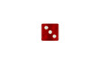 Red casino dice number three