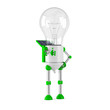 solar powered light bulb robot - thumbs up