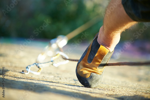 Photo: climber's foot climber's foot