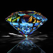 diamond jewelry on black background