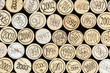 Photo: Background of wine corks Background of wine corks