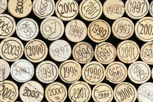Foto: Background of wine corks Background of wine corks