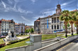 Infante D. Henrique Statue & Palácio da Bolsa, Porto, Portugal.