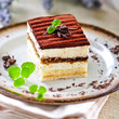 tiramisu mit schokoflöckchen und minze