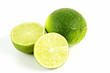 Limette mit Hälften freigestellt