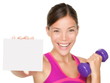 fitness sign woman