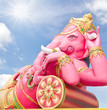 Pink ganecha statue in relaxing , Thailand