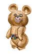 Soviet badge with Olympic bear Soviet badge with Olympic bear