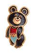 Soviet badge with Olympic bear macro Soviet badge with Olympic bear macro