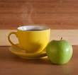 Breakfast on wooden table