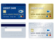 Credit card set  template