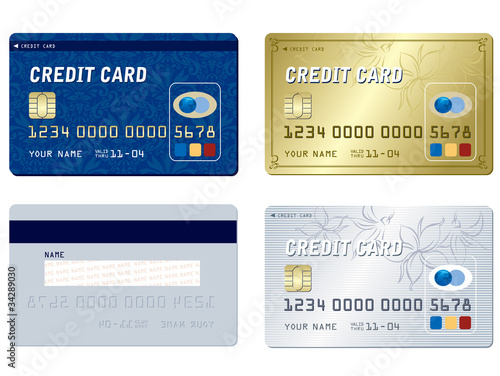 ベクター: Credit card set template点 Credit card set template