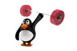 Pinguin beim Gewichtheben Pinguin beim Gewichtheben