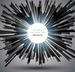 Black Geometric Background with area for message.