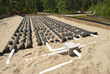 Leaching field on a new home site
