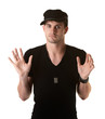 Man with Hands Up